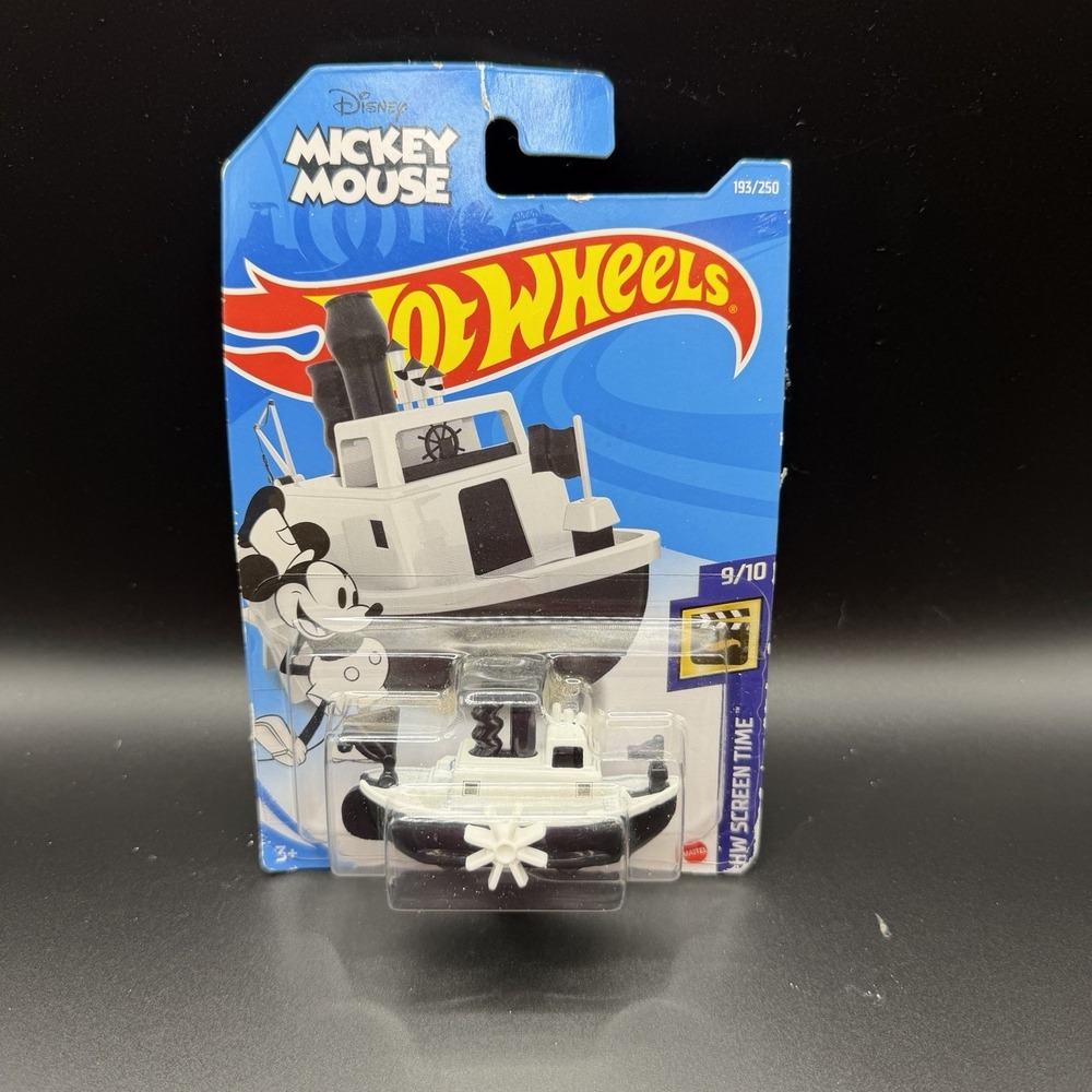 Hot Wheels Disney Steamboat Willie Mickey Mouse Characters Car HW Screen Time